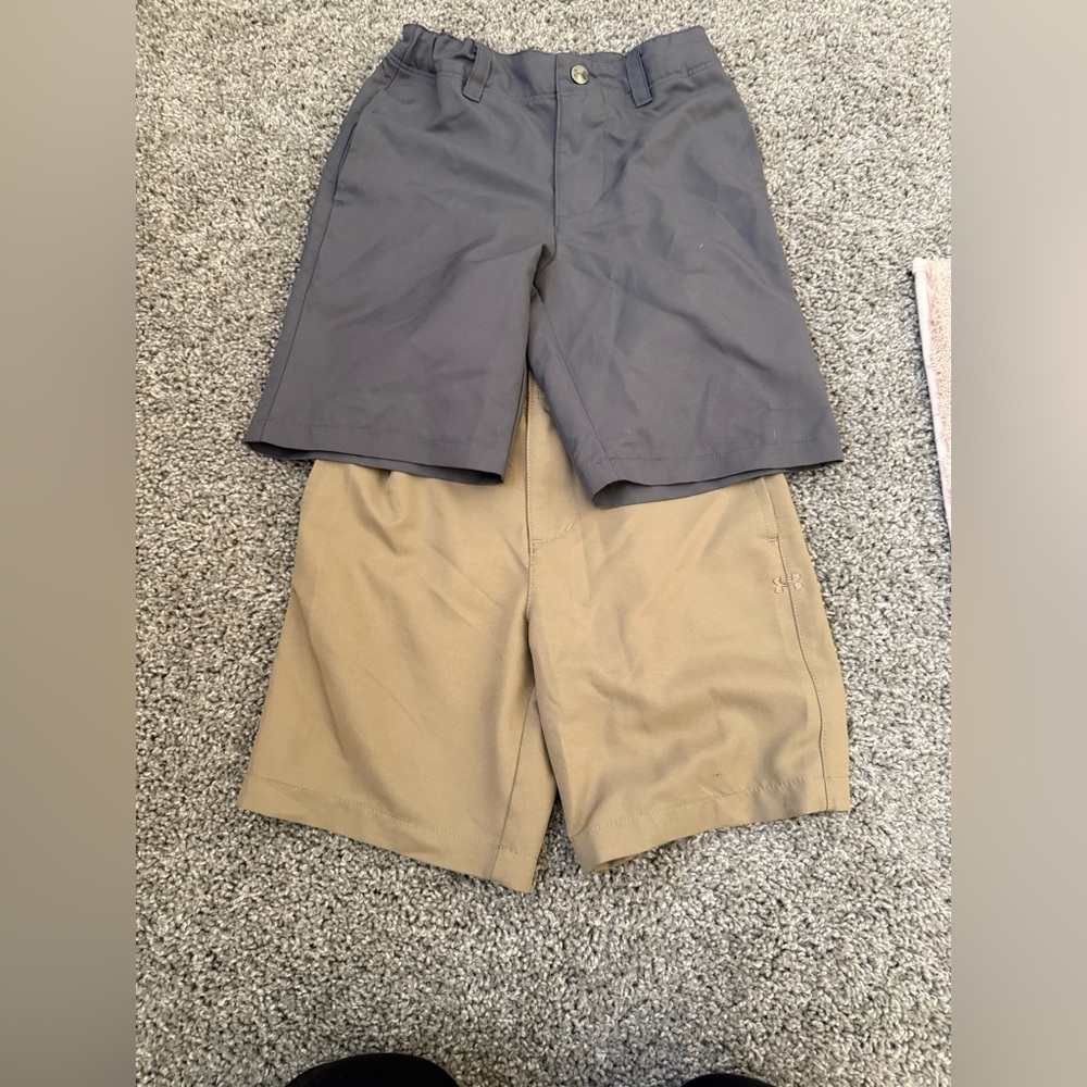 Under amour  Gray and Tan Shorts